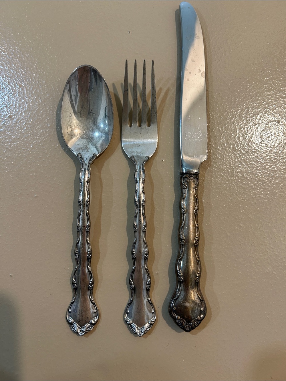 Reed and Barton Tara Sterling Silver Flatware Set - Spoon, Fork, Knife